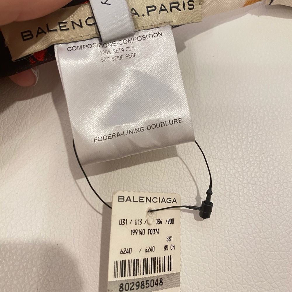 BALENCIAGA Silk Multicolor Belt Sz M - Picture 5 of 5